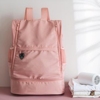 Pink backpack yoga for women