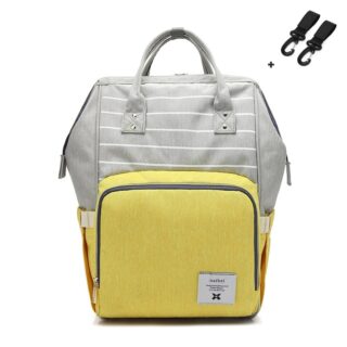 Sac à dos pour bébé avec 3 ranges biberons - Jaune - Couche Sac