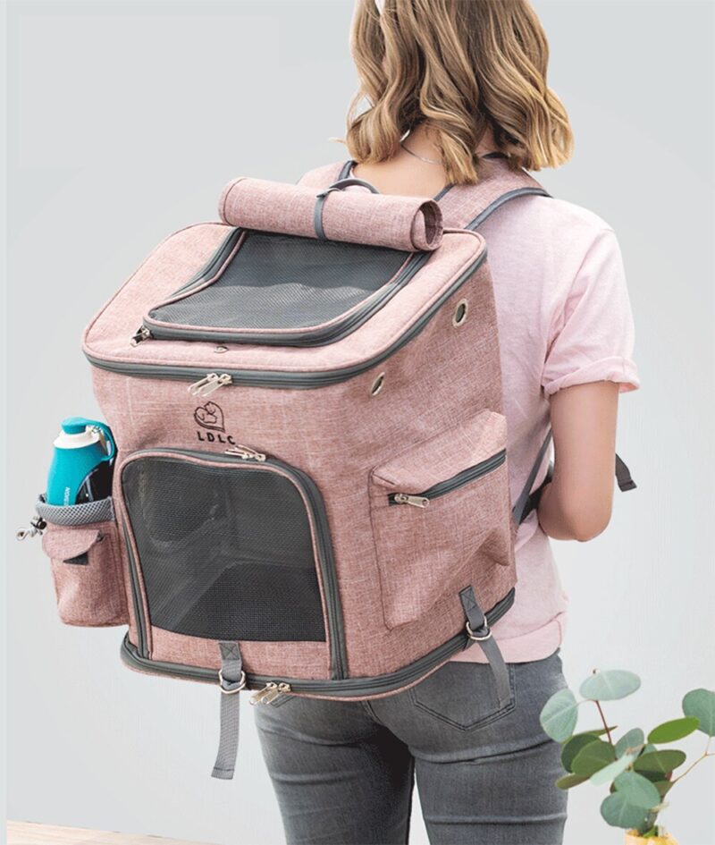 Mesh Cat Backpack With Storage - Image 4
