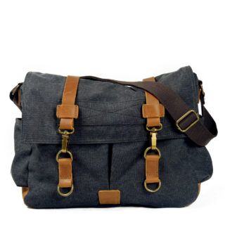 Canvas shoulder bag for men